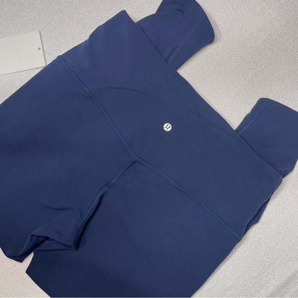 Lululemon Align High Rise Pant Ruched Waist Leggings True Navy Blue 14 NWT - Picture 10 of 12